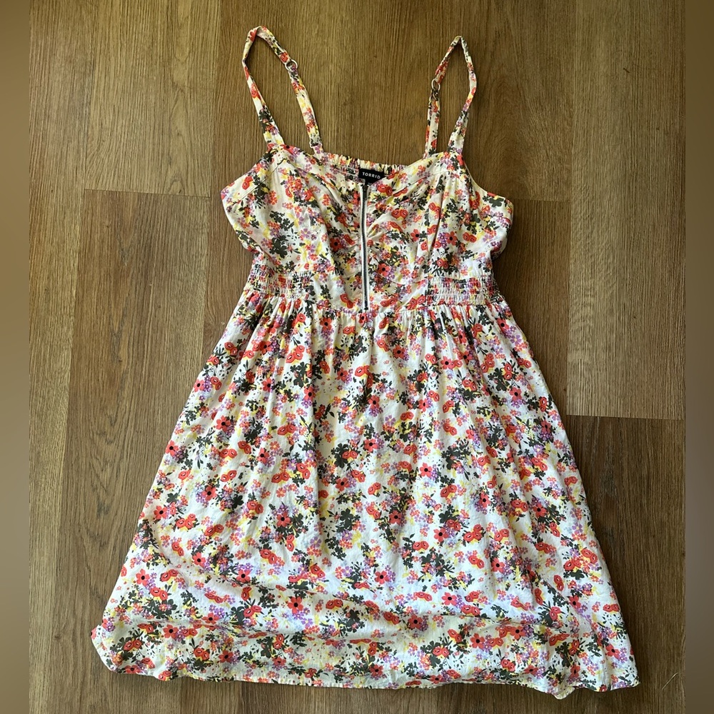 Torrid Multicolor Smocked Floral Dress SIZE 20